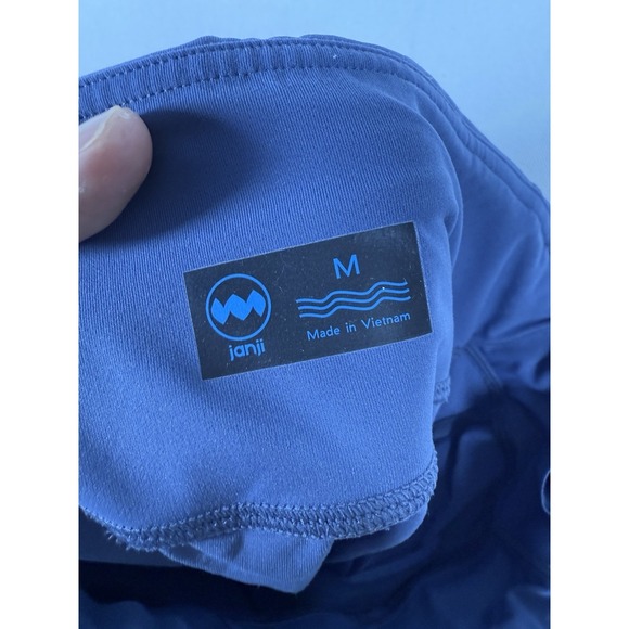 Janji Pants Womens Medium Blue Gray Pace Tights Running Outdoor Stretch Hike - Picture 4 of 7